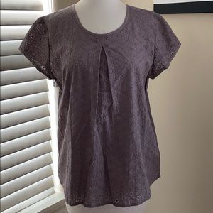 Eyelet Cap Sleeve Top